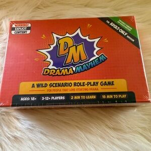 Adult Version Drama Mayhem Role-Play Party Game - Red